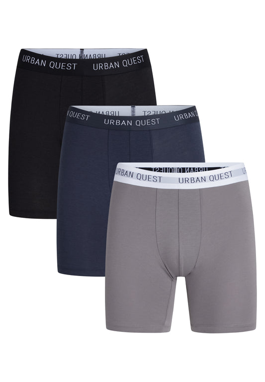 3-pak Bambus Tights lang ben til mænd navy/sort/grå